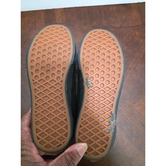 VANS Old Skool V Black Canvas & Suede Double Strap Sneakers Kids Size 3 Skateboa - Picture 7 of 9